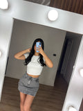 FALDA ESTILO EUROPEO GRIS