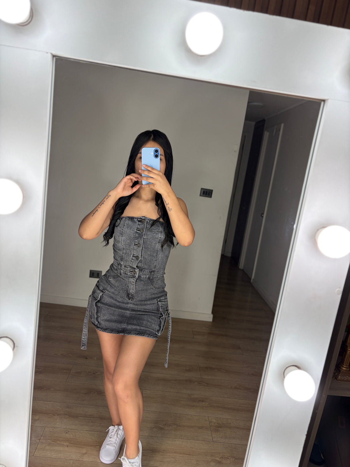 VESTIDO CARGO DENIM GRAFITO