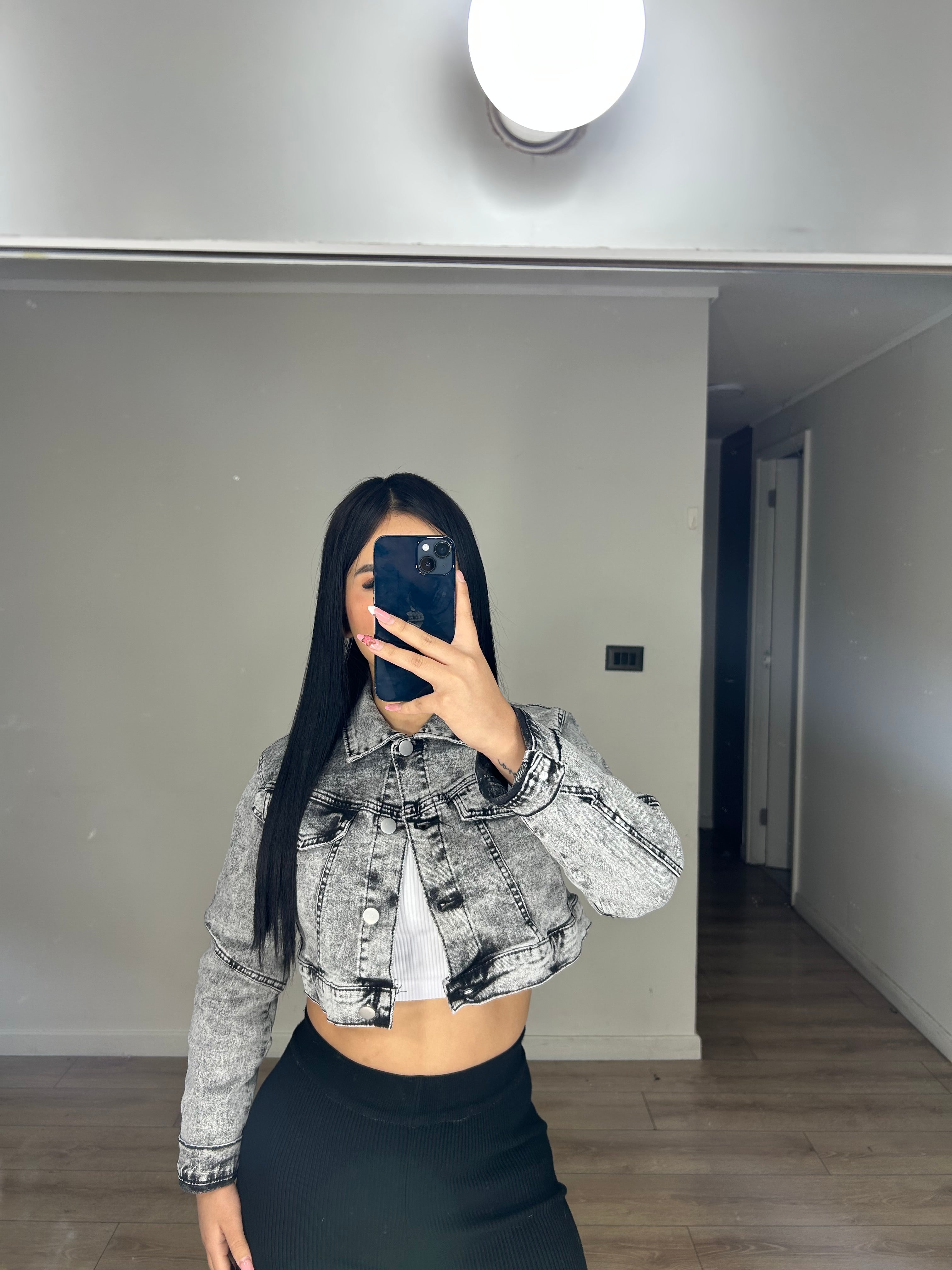 CHAQUETA DENIM GRAFITO