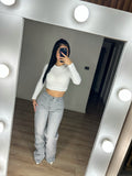 WIDE LEG BASIC GRIS